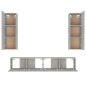 vidaXL 4-tlg. TV-Schrank-Set Betongrau Holzwerkstoff vidaXL 4-tlg. TV-Schrank-Set Betongrau Holzwerkstoff