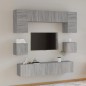 vidaXL 8-tlg. TV-Schrank-Set Grau Sonoma Holzwerkstoff vidaXL 8-tlg. TV-Schrank-Set Grau Sonoma Holzwerkstoff