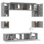 vidaXL 8-tlg. TV-Schrank-Set Grau Sonoma Holzwerkstoff vidaXL 8-tlg. TV-Schrank-Set Grau Sonoma Holzwerkstoff