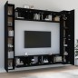 vidaXL 8-tlg. TV-Schrank-Set Schwarz Holzwerkstoff vidaXL 8-tlg. TV-Schrank-Set Schwarz Holzwerkstoff