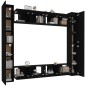 vidaXL 8-tlg. TV-Schrank-Set Schwarz Holzwerkstoff vidaXL 8-tlg. TV-Schrank-Set Schwarz Holzwerkstoff