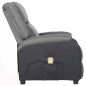 Massagesessel Hellgrau Kunstleder und Stoff Massagesessel Hellgrau Kunstleder und Stoff