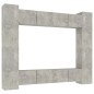 vidaXL 8-tlg. TV-Schrank-Set Betongrau Holzwerkstoff vidaXL 8-tlg. TV-Schrank-Set Betongrau Holzwerkstoff