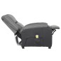 Massagesessel Hellgrau Kunstleder und Stoff Massagesessel Hellgrau Kunstleder und Stoff