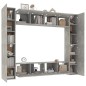 vidaXL 8-tlg. TV-Schrank-Set Betongrau Holzwerkstoff vidaXL 8-tlg. TV-Schrank-Set Betongrau Holzwerkstoff