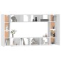 vidaXL 8-tlg. TV-Schrank-Set Weiß Holzwerkstoff vidaXL 8-tlg. TV-Schrank-Set Weiß Holzwerkstoff