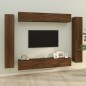 vidaXL 8-tlg. TV-Schrank-Set Braun Eichen-Optik Holzwerkstoff vidaXL 8-tlg. TV-Schrank-Set Braun Eichen-Optik Holzwerkstoff