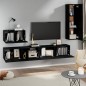 vidaXL 4-tlg. TV-Schrank-Set Schwarz Holzwerkstoff vidaXL 4-tlg. TV-Schrank-Set Schwarz Holzwerkstoff