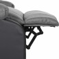 Massagesessel Hellgrau Kunstleder und Stoff Massagesessel Hellgrau Kunstleder und Stoff