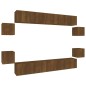 vidaXL 8-tlg. TV-Schrank-Set Braun Eichen-Optik Holzwerkstoff vidaXL 8-tlg. TV-Schrank-Set Braun Eichen-Optik Holzwerkstoff