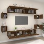vidaXL 8-tlg. TV-Schrank-Set Braun Eichen-Optik Holzwerkstoff vidaXL 8-tlg. TV-Schrank-Set Braun Eichen-Optik Holzwerkstoff