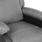 Massagesessel Hellgrau Kunstleder und Stoff Massagesessel Hellgrau Kunstleder und Stoff