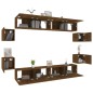 vidaXL 8-tlg. TV-Schrank-Set Braun Eichen-Optik Holzwerkstoff vidaXL 8-tlg. TV-Schrank-Set Braun Eichen-Optik Holzwerkstoff