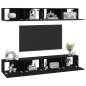 vidaXL TV-Wandschränke 4 Stk. Schwarz 100x30x30 cm vidaXL TV-Wandschränke 4 Stk. Schwarz 100x30x30 cm