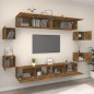 vidaXL 8-tlg. TV-Schrank-Set Räuchereiche Holzwerkstoff vidaXL 8-tlg. TV-Schrank-Set Räuchereiche Holzwerkstoff