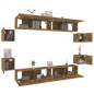 vidaXL 8-tlg. TV-Schrank-Set Räuchereiche Holzwerkstoff vidaXL 8-tlg. TV-Schrank-Set Räuchereiche Holzwerkstoff