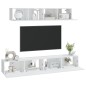 vidaXL 4-tlg. TV-Schrank-Set Weiß Holzwerkstoff vidaXL 4-tlg. TV-Schrank-Set Weiß Holzwerkstoff