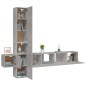 vidaXL 5-tlg. TV-Schrank-Set Betongrau Holzwerkstoff vidaXL 5-tlg. TV-Schrank-Set Betongrau Holzwerkstoff