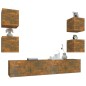 vidaXL 6-tlg. TV-Schrank-Set Räuchereiche Holzwerkstoff vidaXL 6-tlg. TV-Schrank-Set Räuchereiche Holzwerkstoff
