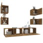 vidaXL 6-tlg. TV-Schrank-Set Räuchereiche Holzwerkstoff vidaXL 6-tlg. TV-Schrank-Set Räuchereiche Holzwerkstoff