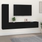 vidaXL 4-tlg. TV-Schrank-Set Schwarz Holzwerkstoff vidaXL 4-tlg. TV-Schrank-Set Schwarz Holzwerkstoff