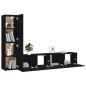 vidaXL 4-tlg. TV-Schrank-Set Schwarz Holzwerkstoff vidaXL 4-tlg. TV-Schrank-Set Schwarz Holzwerkstoff