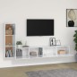 vidaXL 3-tlg. TV-Schrank-Set Hochglanz-Weiß Holzwerkstoff vidaXL 3-tlg. TV-Schrank-Set Hochglanz-Weiß Holzwerkstoff