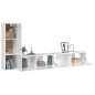 vidaXL 3-tlg. TV-Schrank-Set Hochglanz-Weiß Holzwerkstoff vidaXL 3-tlg. TV-Schrank-Set Hochglanz-Weiß Holzwerkstoff