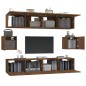 vidaXL 6-tlg. TV-Schrank-Set Braun Eichen-Optik Holzwerkstoff vidaXL 6-tlg. TV-Schrank-Set Braun Eichen-Optik Holzwerkstoff