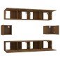 vidaXL 6-tlg. TV-Schrank-Set Braun Eichen-Optik Holzwerkstoff vidaXL 6-tlg. TV-Schrank-Set Braun Eichen-Optik Holzwerkstoff