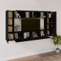 vidaXL 8-tlg. TV-Schrank-Set Schwarz Holzwerkstoff vidaXL 8-tlg. TV-Schrank-Set Schwarz Holzwerkstoff