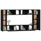 vidaXL 8-tlg. TV-Schrank-Set Schwarz Holzwerkstoff vidaXL 8-tlg. TV-Schrank-Set Schwarz Holzwerkstoff