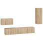 vidaXL 4-tlg. TV-Schrank-Set Sonoma-Eiche Holzwerkstoff vidaXL 4-tlg. TV-Schrank-Set Sonoma-Eiche Holzwerkstoff