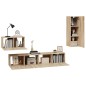 vidaXL 4-tlg. TV-Schrank-Set Sonoma-Eiche Holzwerkstoff vidaXL 4-tlg. TV-Schrank-Set Sonoma-Eiche Holzwerkstoff