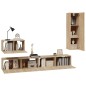 vidaXL 4-tlg. TV-Schrank-Set Sonoma-Eiche Holzwerkstoff vidaXL 4-tlg. TV-Schrank-Set Sonoma-Eiche Holzwerkstoff