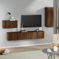 vidaXL 4-tlg. TV-Schrank-Set Braun Eichen-Optik Holzwerkstoff vidaXL 4-tlg. TV-Schrank-Set Braun Eichen-Optik Holzwerkstoff