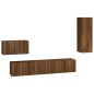 vidaXL 4-tlg. TV-Schrank-Set Braun Eichen-Optik Holzwerkstoff vidaXL 4-tlg. TV-Schrank-Set Braun Eichen-Optik Holzwerkstoff