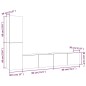 vidaXL 4-tlg. TV-Schrank-Set Betongrau Holzwerkstoff vidaXL 4-tlg. TV-Schrank-Set Betongrau Holzwerkstoff