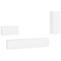 vidaXL 4-tlg. TV-Schrank-Set Weiß Holzwerkstoff vidaXL 4-tlg. TV-Schrank-Set Weiß Holzwerkstoff
