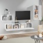 vidaXL 4-tlg. TV-Schrank-Set Weiß Holzwerkstoff vidaXL 4-tlg. TV-Schrank-Set Weiß Holzwerkstoff