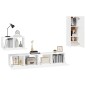 vidaXL 4-tlg. TV-Schrank-Set Weiß Holzwerkstoff vidaXL 4-tlg. TV-Schrank-Set Weiß Holzwerkstoff