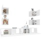 vidaXL 6-tlg. TV-Schrank-Set Hochglanz-Weiß Holzwerkstoff vidaXL 6-tlg. TV-Schrank-Set Hochglanz-Weiß Holzwerkstoff