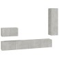 vidaXL 4-tlg. TV-Schrank-Set Betongrau Holzwerkstoff vidaXL 4-tlg. TV-Schrank-Set Betongrau Holzwerkstoff