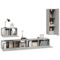 vidaXL 4-tlg. TV-Schrank-Set Betongrau Holzwerkstoff vidaXL 4-tlg. TV-Schrank-Set Betongrau Holzwerkstoff