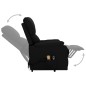 Massagesessel mit Aufstehhilfe Schwarz Stoff Massagesessel mit Aufstehhilfe Schwarz Stoff