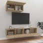 vidaXL 3-tlg. TV-Schrank-Set Sonoma-Eiche Holzwerkstoff vidaXL 3-tlg. TV-Schrank-Set Sonoma-Eiche Holzwerkstoff