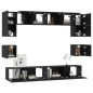 vidaXL 8-tlg. TV-Schrank-Set Schwarz Holzwerkstoff vidaXL 8-tlg. TV-Schrank-Set Schwarz Holzwerkstoff