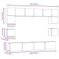 vidaXL 8-tlg. TV-Schrank-Set Schwarz Holzwerkstoff vidaXL 8-tlg. TV-Schrank-Set Schwarz Holzwerkstoff