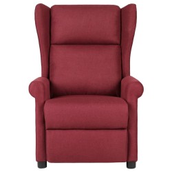 Massagesessel Weinrot Stoff
