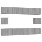 vidaXL 6-tlg. TV-Schrank-Set Grau Sonoma Holzwerkstoff vidaXL 6-tlg. TV-Schrank-Set Grau Sonoma Holzwerkstoff